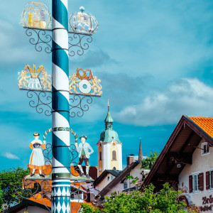 Bild vom Maibaum in Miesbach